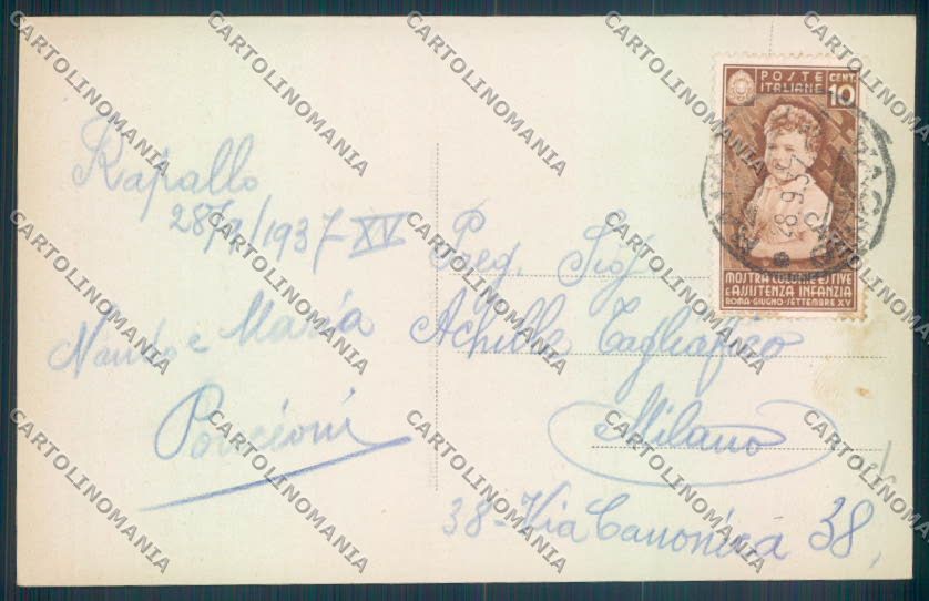 Genova Rapallo cartolina ZQ9178 – retro