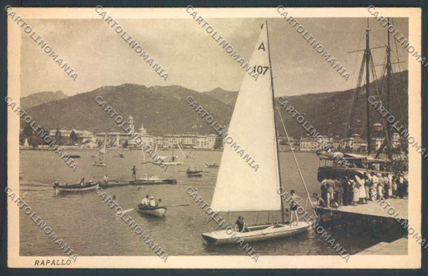 Genova Rapallo Barca cartolina ZQ9187 – fronte