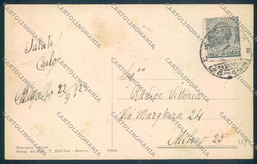 Genova Rapallo cartolina ZQ9201 – retro