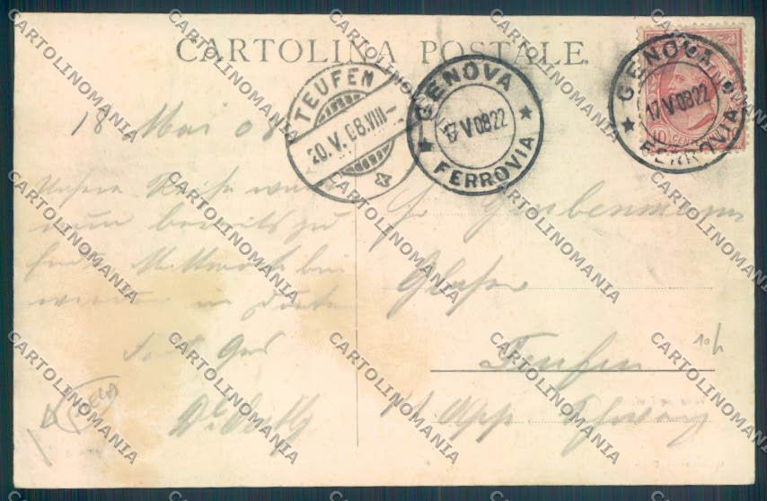 Genova Città Pegli PIEGA cartolina ZQ9297 – retro