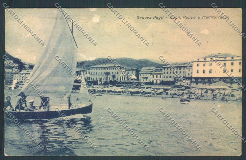 Genova Città Pegli Barca ABRASA cartolina ZQ9349 – fronte