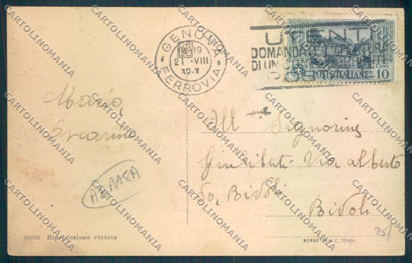 Genova Città Pegli Barca ABRASA cartolina ZQ9349 – retro