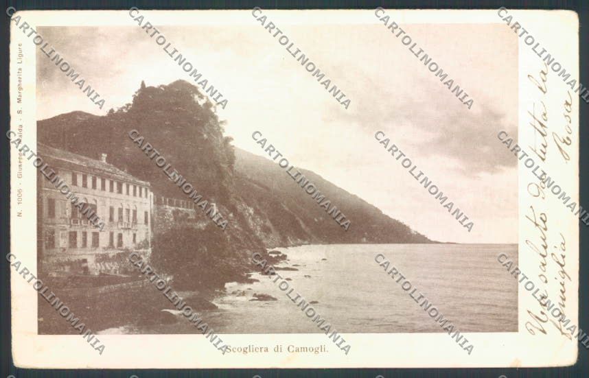 Genova Camogli PIEGA cartolina ZQ9357 – fronte