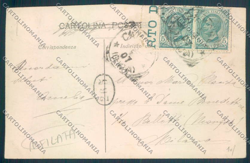 Genova Camogli RIFILATA cartolina ZQ9359 – retro