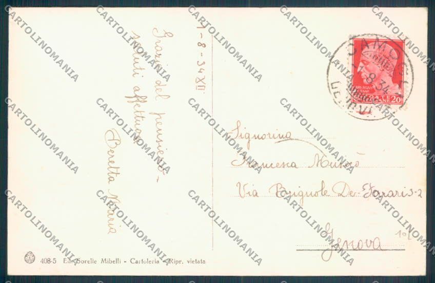 Genova Camogli Barca cartolina ZQ9362 – retro