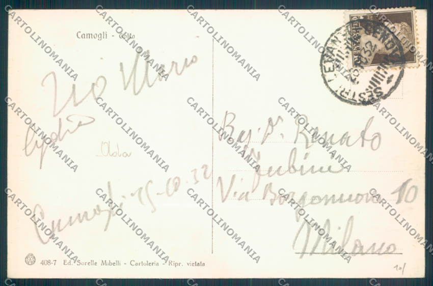 Genova Camogli cartolina ZQ9368 – retro