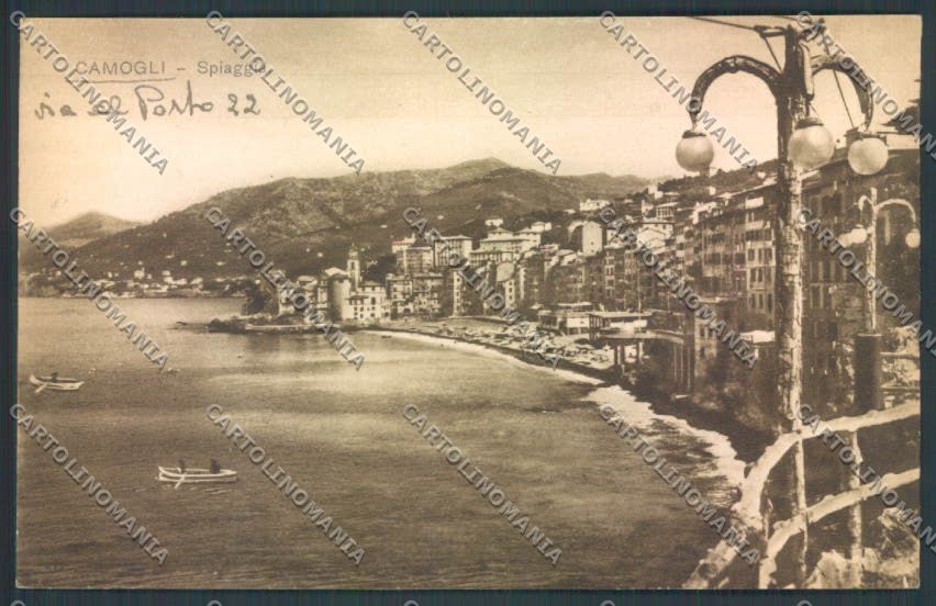 Genova Camogli Barca PIEGA cartolina ZQ9405 – fronte
