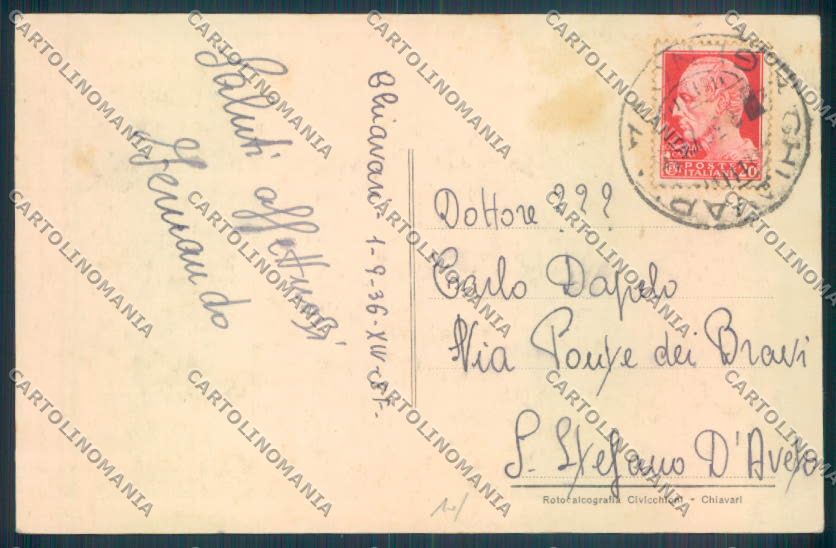 Genova Chiavari cartolina ZQ9427 – retro