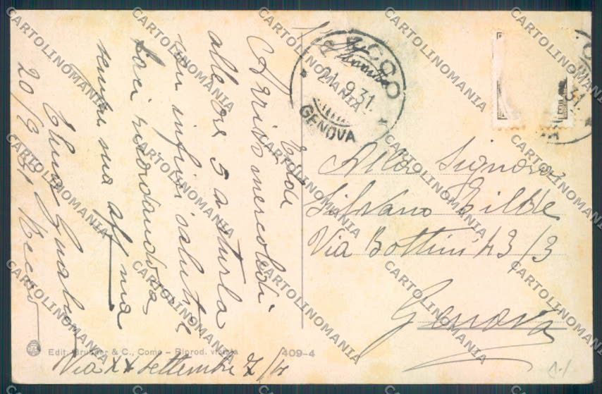Genova Recco cartolina ZQ9431 – retro