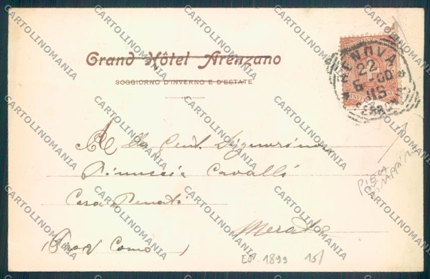 Genova Arenzano PIEGA STRAPPINO cartolina ZQ9464 – retro
