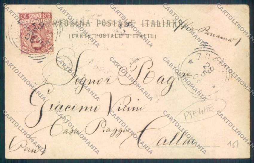 Genova Chiavari PIEGHE cartolina ZQ9470 – retro