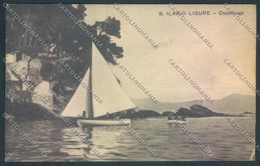 Genova Città Sant'Ilario Barca cartolina ZQ9477 – fronte