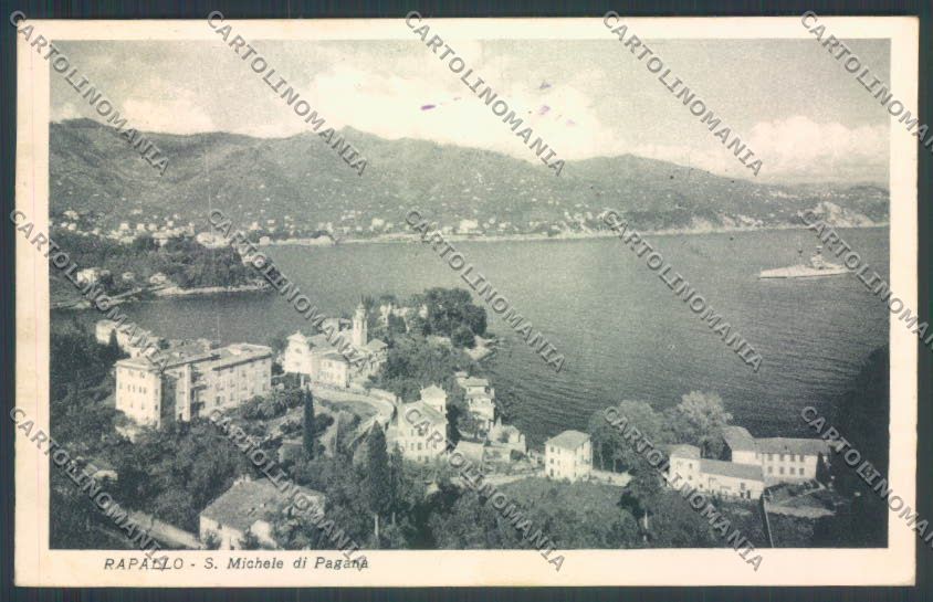 Genova Rapallo San Michele Nave cartolina ZQ9520 – fronte