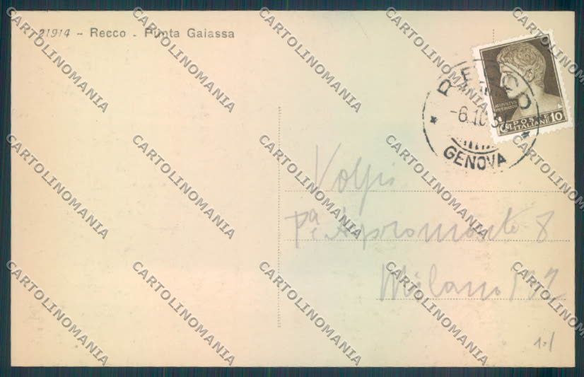 Genova Recco Foto cartolina ZQ9568 – retro