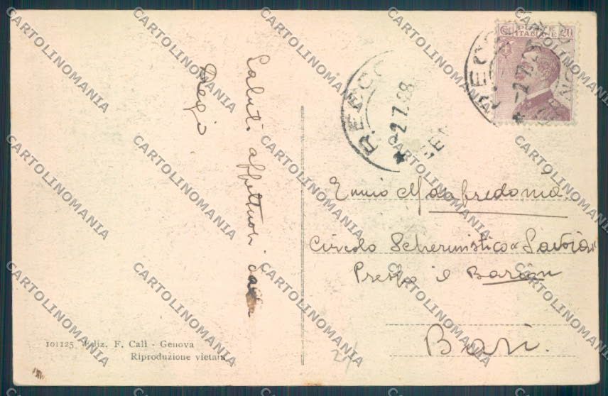 Genova Recco cartolina ZQ9585 – retro