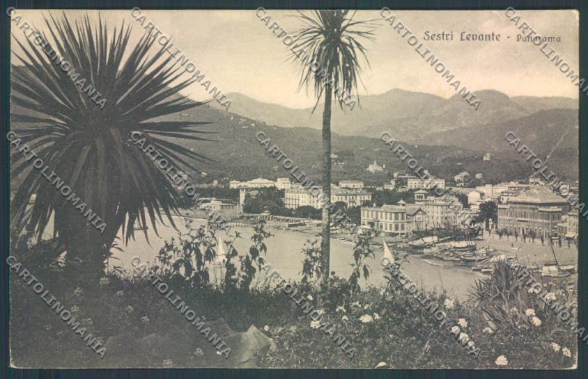 Genova Sestri Levante PIEGATA cartolina ZQ9598 – fronte