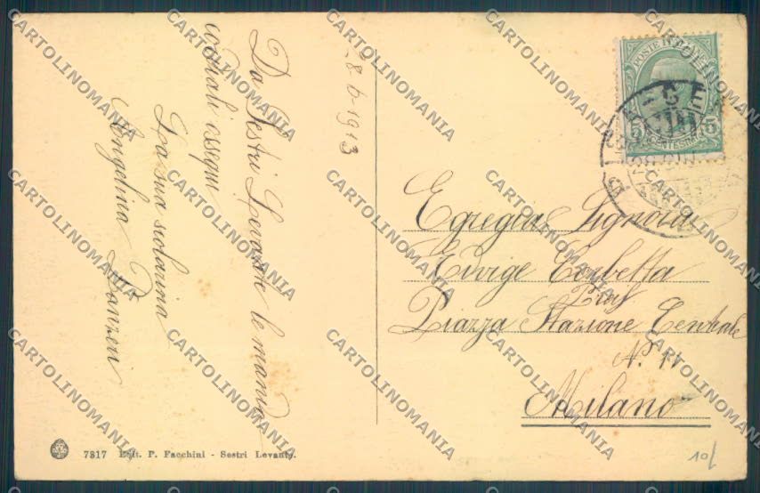 Genova Sestri Levante cartolina ZQ9604 – retro
