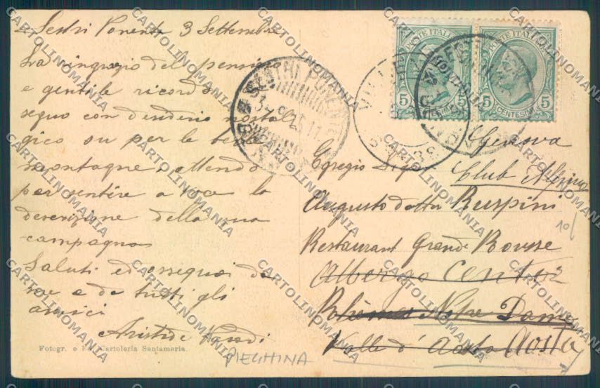 Genova Sestri Ponente PIEGHINA cartolina ZQ9662 – retro