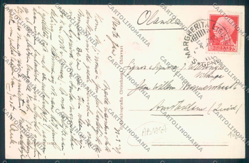 Genova Portofino ABRASA cartolina ZQ9690 – retro