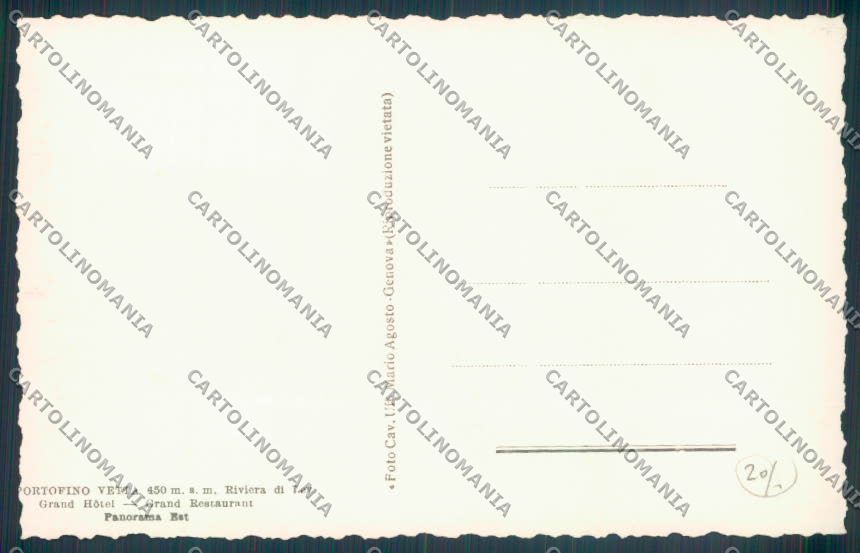 Genova Portofino Kulm Foto cartolina ZQ9707 – retro