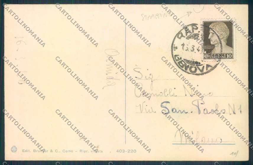 Genova Rapallo Barca STRAPPINO cartolina ZQ9741 – retro