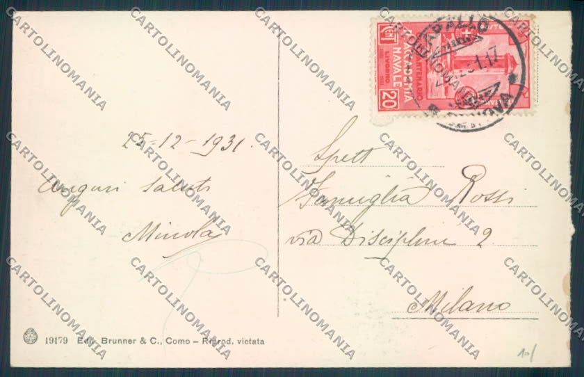 Genova Rapallo ABRASA cartolina ZQ9746 – retro