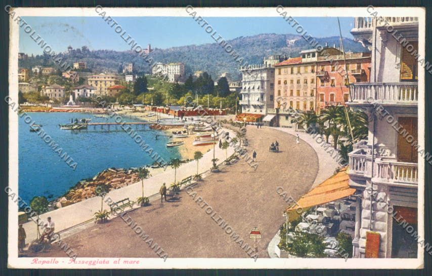Genova Rapallo PIEGHE cartolina ZQ9753 – fronte