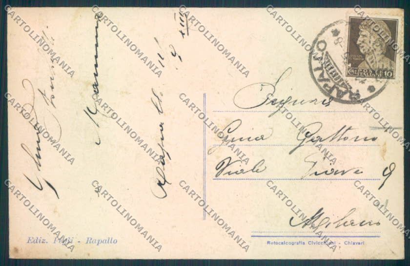 Genova Rapallo cartolina ZQ9758 – retro