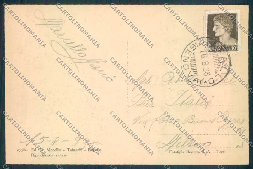 Genova Rapallo cartolina ZQ9760 – retro