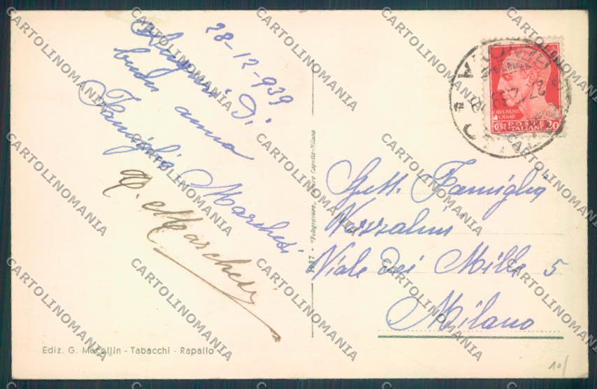 Genova Rapallo cartolina ZQ9764 – retro