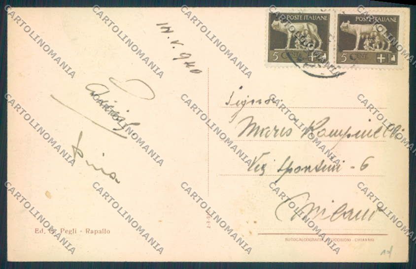 Genova Rapallo cartolina ZQ9774 – retro