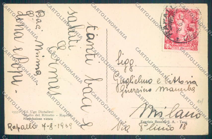 Genova Rapallo cartolina ZQ9796 – retro