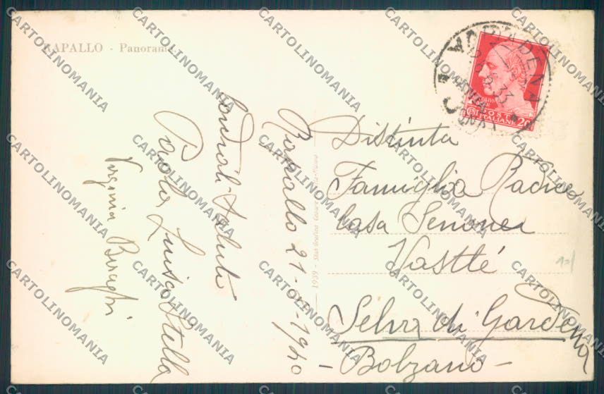 Genova Rapallo Barca cartolina ZQ9837 – retro