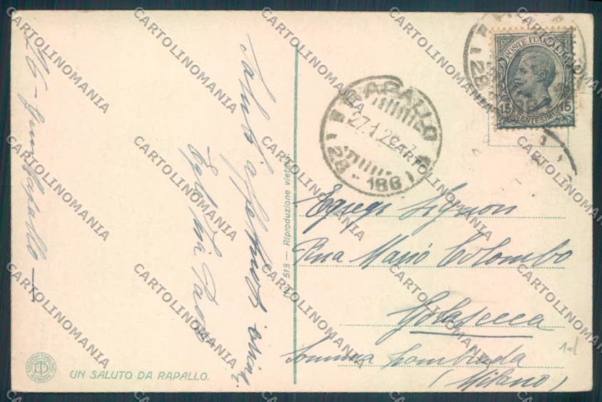 Genova Rapallo cartolina ZQ9850 – retro