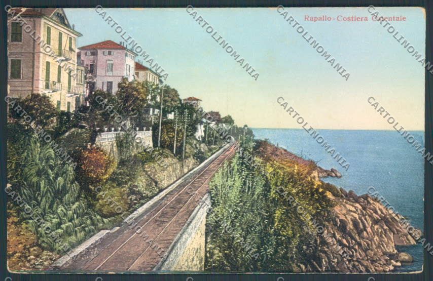 Genova Rapallo Ferrovia PIEGA cartolina ZQ9851 – fronte