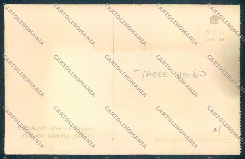 Genova Rapallo TRACCE UMIDO cartolina ZQ9861 – retro