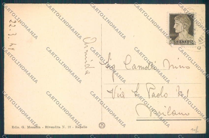 Genova Rapallo cartolina ZQ9872 – retro
