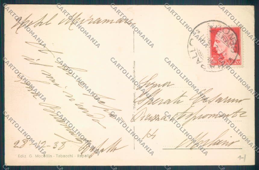 Genova Rapallo cartolina ZQ9873 – retro