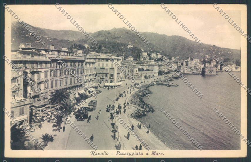 Genova Rapallo PIEGHINE cartolina ZQ9874 – fronte