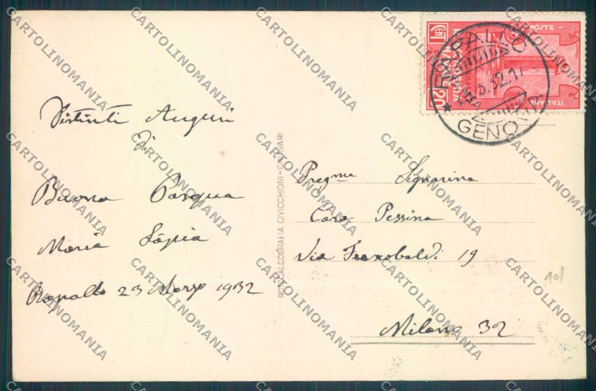 Genova Rapallo cartolina ZQ9879 – retro
