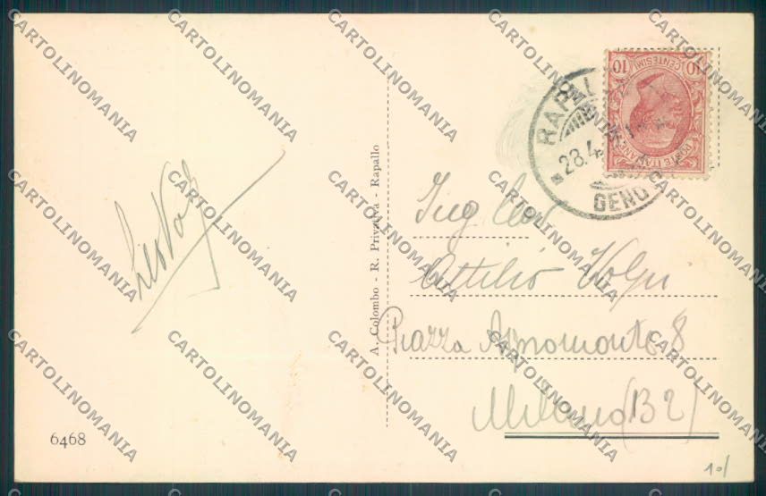 Genova Rapallo cartolina ZQ9902 – retro