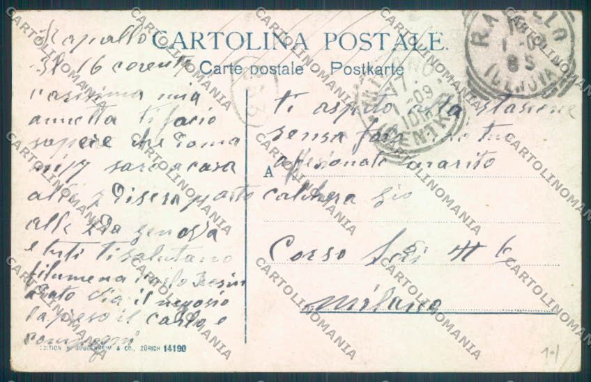 Genova Rapallo cartolina ZQ9903 – retro