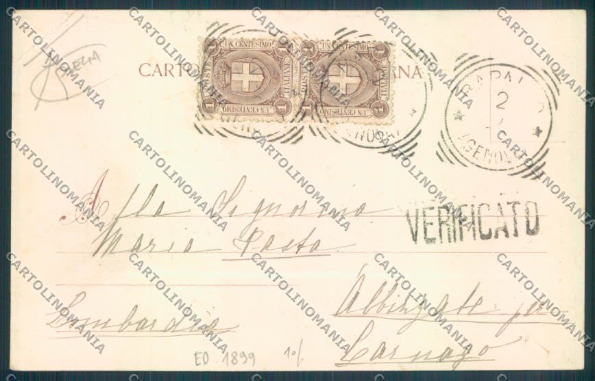 Genova Rapallo PIEGA cartolina ZQ9918 – retro