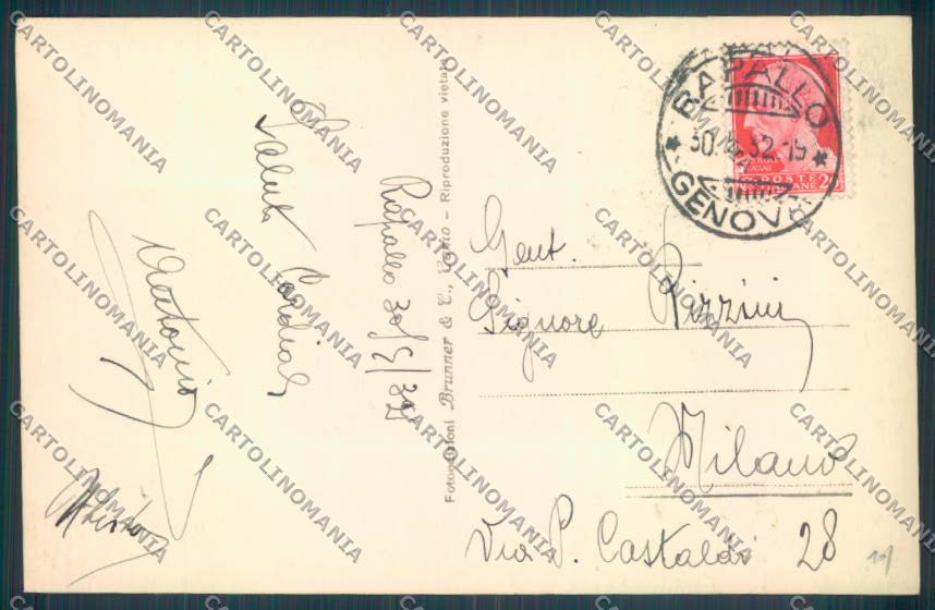 Genova Rapallo Foto cartolina ZQ9921 – retro