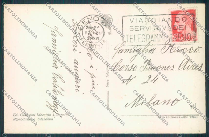 Genova Rapallo Foto cartolina ZQ9925 – retro
