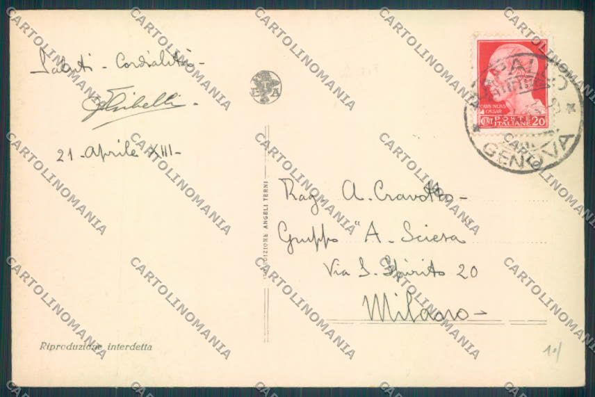 Genova Rapallo Foto cartolina ZQ9942 – retro