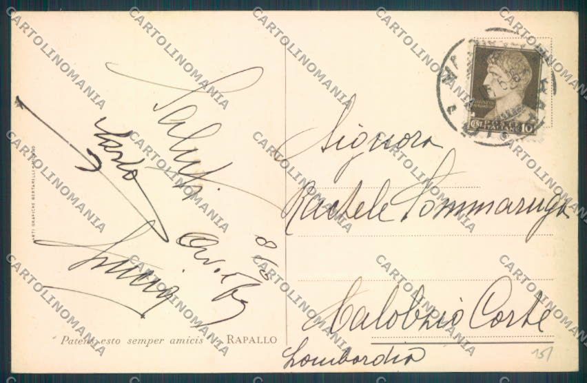 Genova Rapallo Pianoforte cartolina ZQ9948 – retro