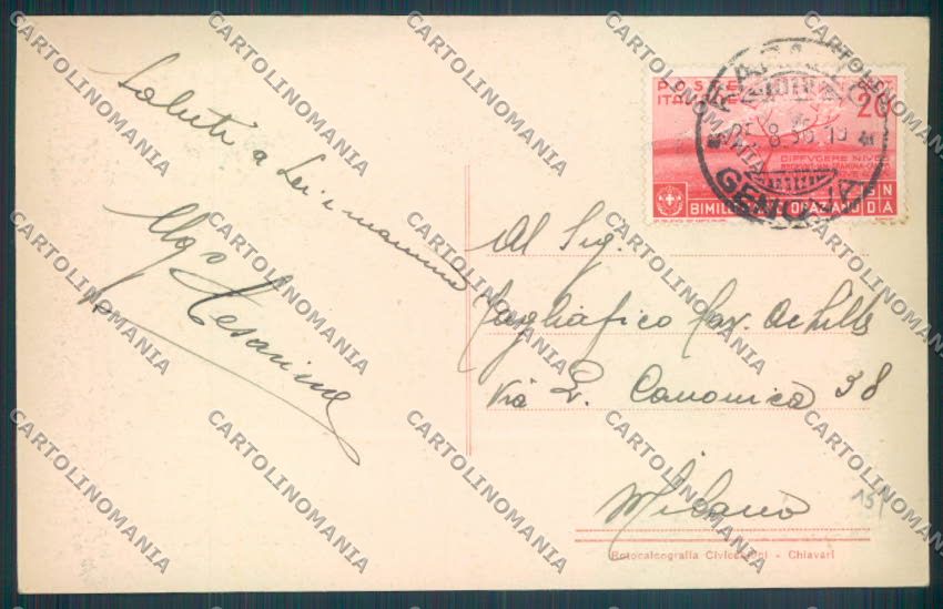 Genova Rapallo cartolina ZQ9957 – retro