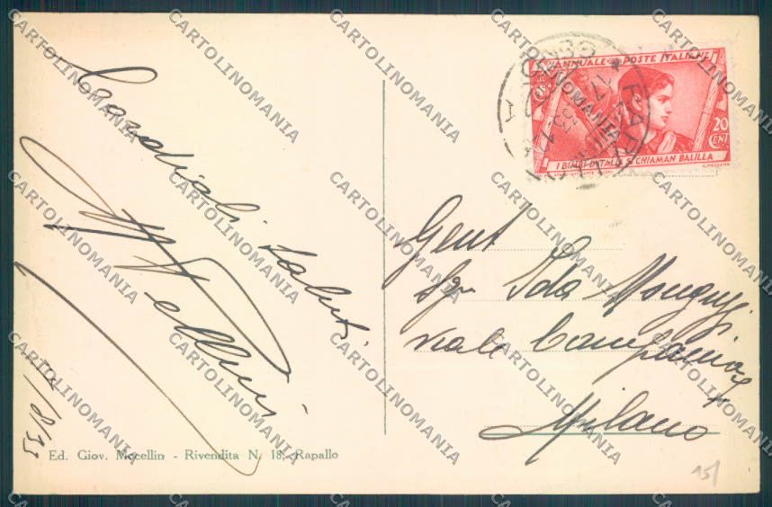 Genova Rapallo cartolina ZQ9978 – retro