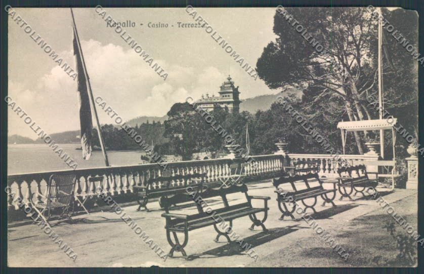 Genova Rapallo ABRASA PIEGA cartolina ZQ9982 – fronte